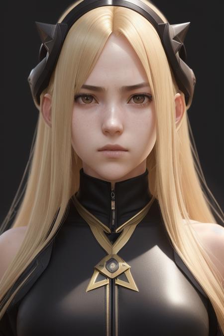 1girl, alternate costume, black dress, blonde hair, hair down, symmetrical facial features, from arknights, hyper realistic, rule of thirds, extreme detail, detailed 4k drawing, safebooru, realistic lighting, by alphonse mucha, greg rutkowski, sharp focus, backlit, attack on titan scenery