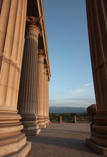 pleasant, view from a weird camera angle, "The Pillars of Experience", secret lab, dynamic