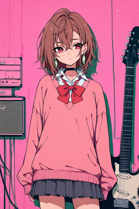 Grunge Anime Girl Aesthetic illustriousXL