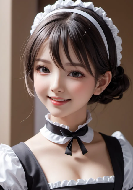 highres,best quality
maid girl,face up,smile