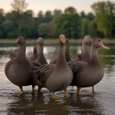 100 ducks