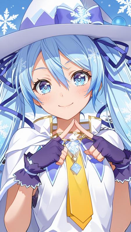 雪初音 2014 版-博歌乐（Yuki Miku 2014 version-Vocaloid） IllustriousXL