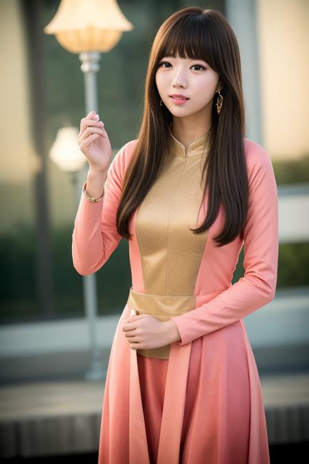 (8k), RAW photo, best quality, ultra high res,( realistic),( Kpop idol),( aegyo sal:1), cute, 1girl,( outdoor), bokeh,( night),( shrine lamp lights), smile, solo, looking a viewer, solo, beautiful and delicate detailed girl, yae miko, detached sleeves, bare shoulders, pink hair, long hair, ( evening costume:1.5),(furry costume:1.5), best quality, tail, detailed hands, detailed fingers, shadow lighting, jewelry, earrings, ribbon trim, white skirt, white dress, thick lips, professional lighting,   detailed lighting, photon mapping, radiosity, physically-based rendering,(((((((((((((((((((((((((((((((((((((((( )))))))))))))))))))))))))))))))))))))))), backlighting, depth of field, natural lighting, hard focus, film grain, one meter shooting distance, professional photoshoot, photographed with a Sony a9 II Mirrorless Camera, detailed eyes, realistic eyes, detailed shadow, detailed lighting,( detailed hair), realistic hair, realistic lighting, realistic shadow, realistic outfit,   realistic skin, soft reflection of light from above, realistic fabric, fibers of the clothing fabric, realistic hand wrinkles, realistic eyes <lora:Soo-bin-Chae:0.6>