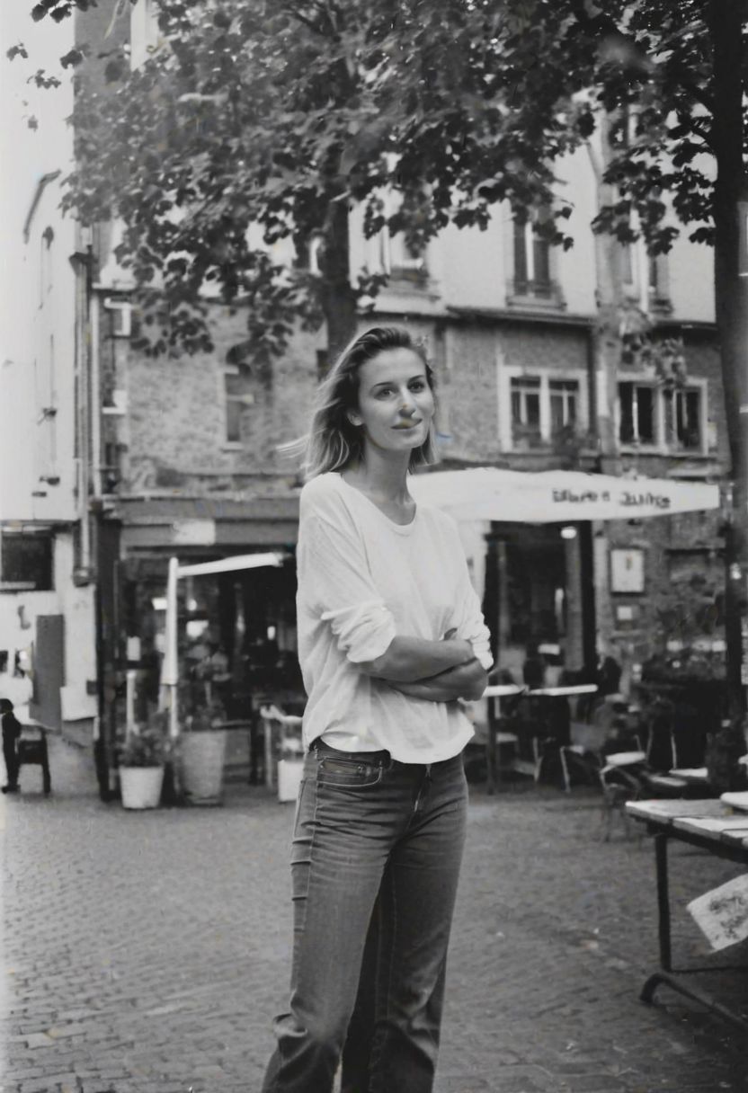 KB_Kentmere400, instagram photo, a 20 years old french woman, film grain