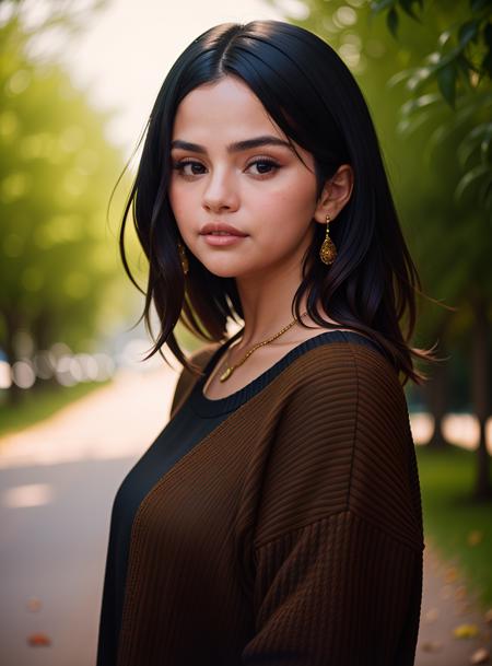 upper body, young adult woman <lora:epiCRealismHelper:1> outside, beautiful woman<lora:S3l3n4G0m3z4-RealPersonTraining_4L-byShurik:1> Hispanic,
wearing (sweater), portrait, beautiful face, pretty eyes, outside, portrait, park, trees, teeth, eyes open, ward winning photo, best quality, upper body, Hannahowo, windblown black hair, by lee jeffries nikon d850 film stock photograph 4 kodak 400 camera f1.6 lens rich colors hyper realistic lifelike texture natural lighting unreal engine trending on artstation cinestill 800, (100mm lens)