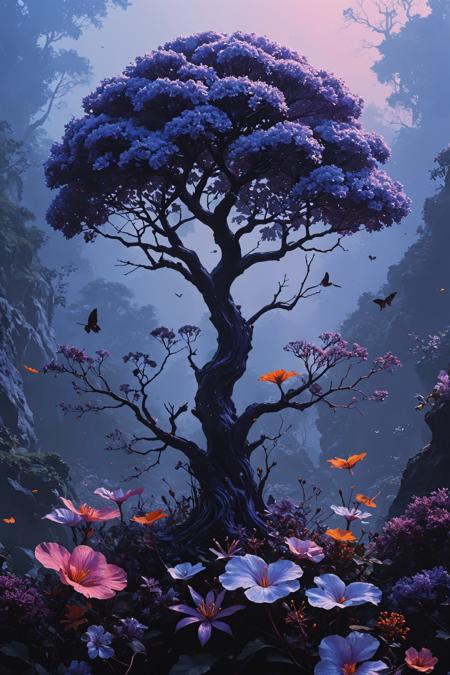 (digital art by Tavar Zawacki  and John Copnall:1.2),
aesthetic of bio art, iconoclastic masterful creation,
well-executed details, exclusive atmosphere,
(dark purple and periwinkle colors:0.1),  (center composition:0.1),
<lora:add-detail-xl:1>  <lora:MJ52:0.5>