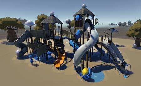 unity, test detailed scene, playground, <lora:unity_last:1>