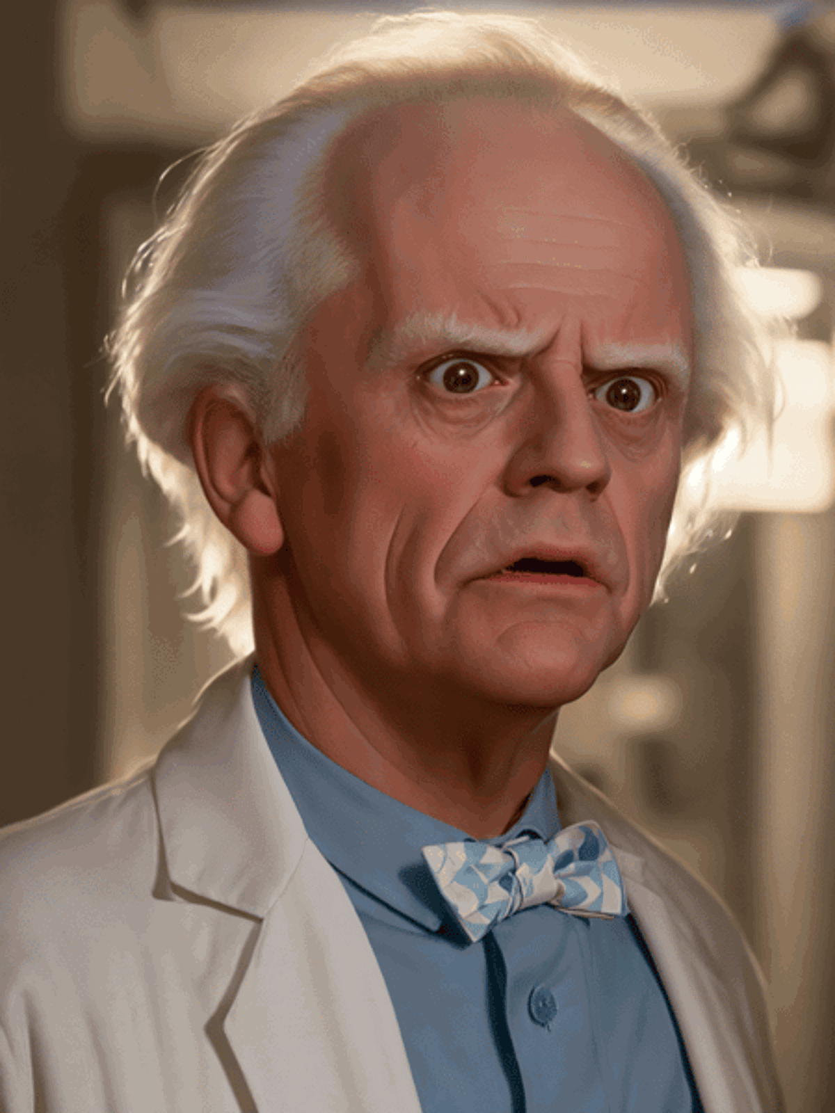 (best quality, high quality, good quality)

doctor emmet brown, back to the future, 
(facing viewer, looking at viewer) , ...