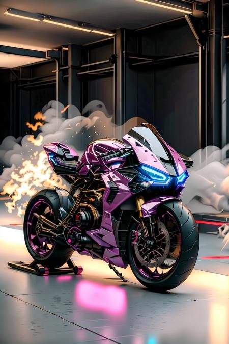 <lora:LoHa_SuperBikeV2:1>
masterpiece, highly detailed photorealistic 8k raw photo, best cinematic quality, volumetric lighting and shadows, 1girl on a motorcycle, Highlighter Pink sprbk, cutting-edge design, showcasing sleek lines, advanced features, innovation, futuristic cityscape, Extreme long shot