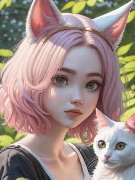 masterpiece, best quality, (1girl), sciamano240, beautiful detailed eyes, looking at viewer, upper body, pink hair, shy, cat ears, very detailed, high resolution, sharp, sharp image, 4k, 8k,