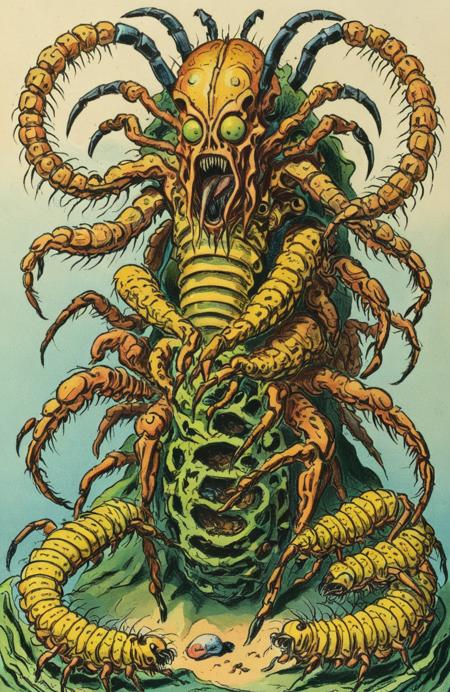 vintage_illustration__insectoid_alien_queen_grotesquely_regurgitating_partially_digested_organisms_to_a_mass_of_larvae__intricate_hive_structure__disturbingly_detailed__vivid_and_repuls_3289083714.png