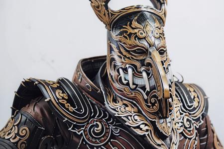 ,mask,big mask, best quality, highly detailed,brass clothes,ultra-detailed, masterpiece, 8k wallpaper, bad anatomy, white background, long big nose,white background(masterpiece, best quality, ultra detailed, highres, super fine illustration,8k, absurdres:1.2), lora:urbansamurai_v0.3:1, solo warrior <lora:peeta:1> <lora:kimjunggis:0.1> <lora:ArtNouveauAI:0.2>underground comix,kimjunggi style OliDistrict, maximalist super detailed gnarly sticker, illustration, vector, digital art, flat colors, sharp lines, marker, 2D, cartoon, <lora:OliDistrict-Medium:0.5>