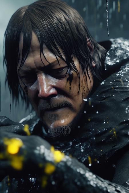 <lora:Death Stranding:1>Death Stranding - death stranding Norman Reedus fighting a black soul ghost cinematic ultra hd