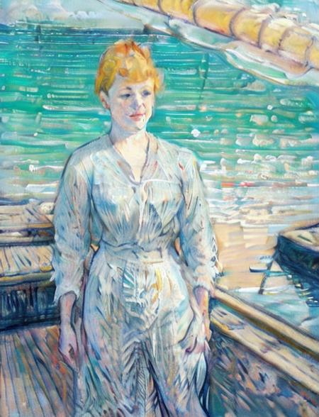 masterpiece, best quality,ocean,sea,beach,outdoors, lautrec,<lora:Lautrec styleV1:0.9>