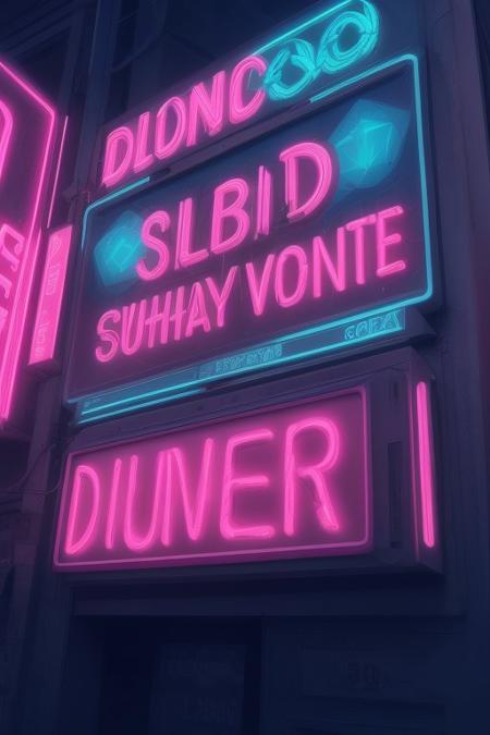 gorgeous neon diamond, pink, blue, neon, Synthwave,