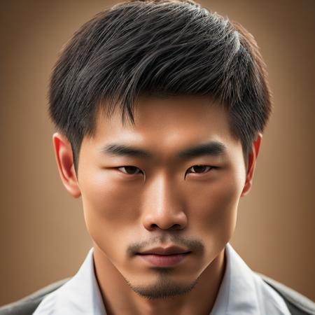 photo of asian man, professional close-up portrait, hyper-realistic, highly detailed, 24mm, dim lighting,  high resolution, iPhoneX, by Peter Kemp