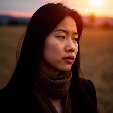 Asian Beauty cinematic photographic style F1D + Pony