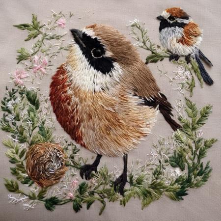 <lora:SDXL_embroidery_Sa_May_V8:1>   embroidery,  cute borb