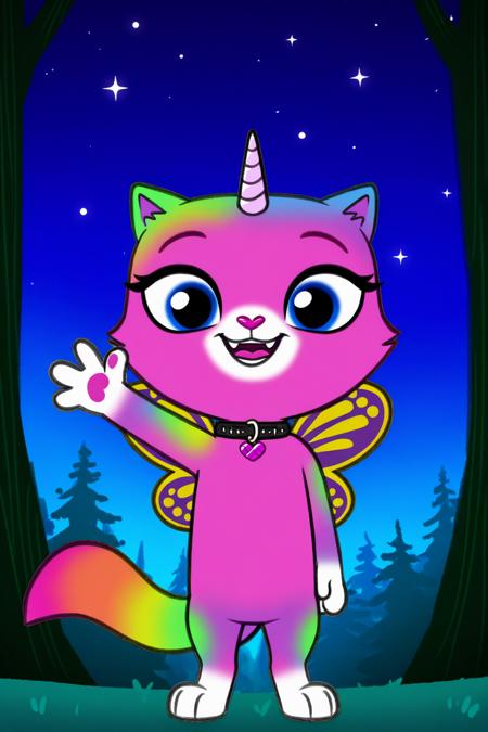 Felicity - Rainbow Butterly Unicorn Kitty illustrious