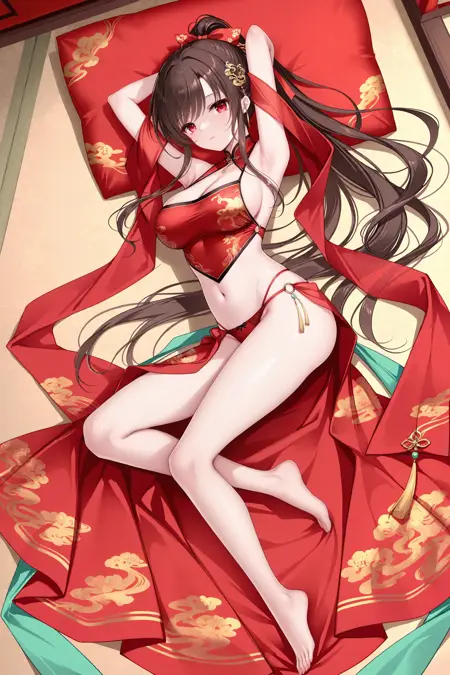 [cosplay]brest_(moonlit_night's_spring_vista)_(azur_lane) /布雷斯特 肚兜装 碧蓝航线