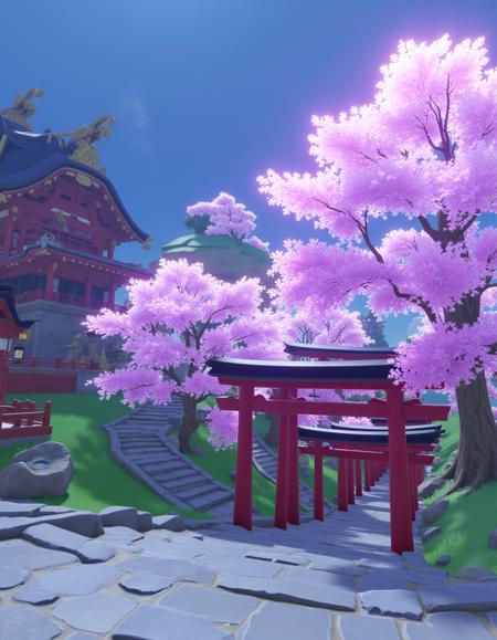 Genshin style landscapes Inazuma v1.0