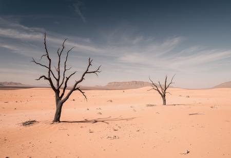the silent desolation of a desert