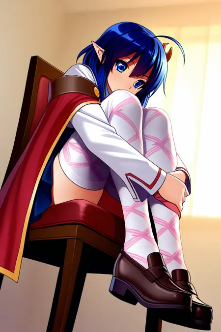 Ribbon pattern thighhighs