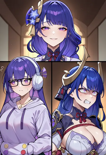 Raiden Shogun | 5+ Outfits | Character LoRA IllustriousXL