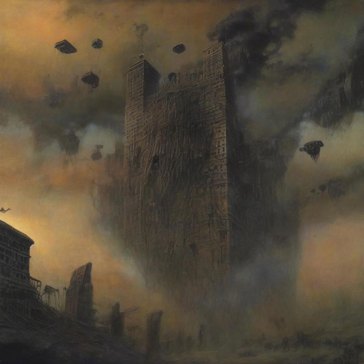 Zdzislaw Beksinski SDXL 1.0 art style lora image by ArtHistorian