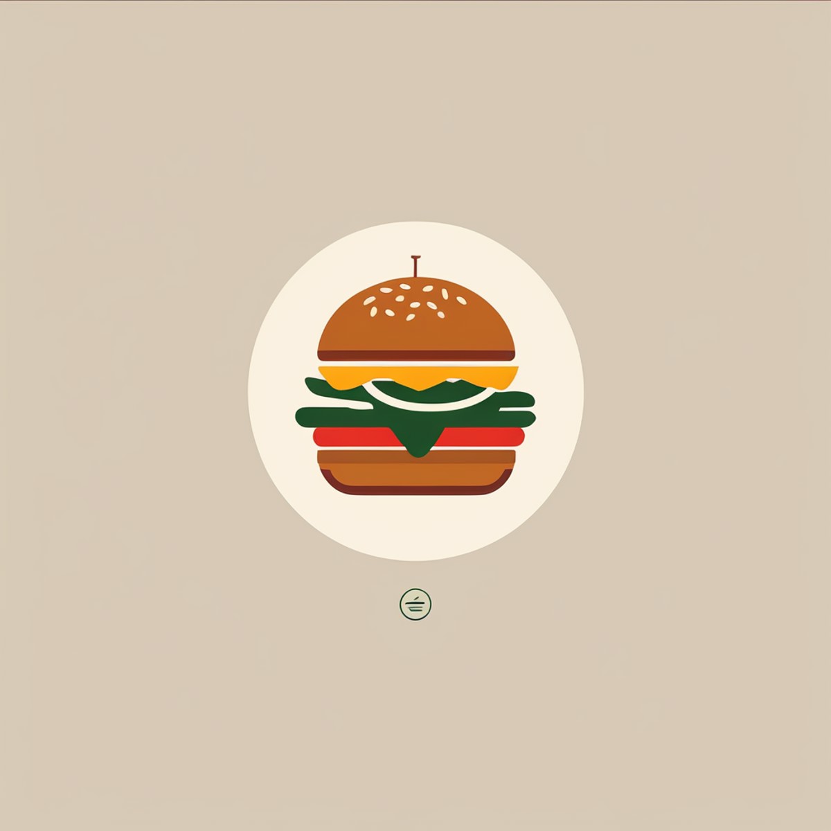 a logo for a burguer shop, burguer, food, minimalist,  LogoRedAF, <lora:LogoRedmond_LogoRedAF:1>