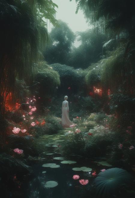 the garden of delights, futuristic Neo Tokio, top light, Paradise, masterful painting in the style of Anders Zorn | Marco Mazzoni | Yuri Ivanovich, Todd McFarlane, oil on canvas
