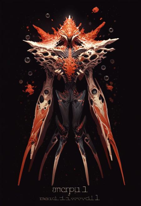 score_9, score_8_up, source_anime, rating_safe, anthropomorphic, unusual creature, menacing explosion, concept art, creature, beautiful alien, anthropomorphic, red and yellow silhouette on a pure black background, a full-length character of an alien fictional race, the body shape consists of fire, bubbles, futuristic style
