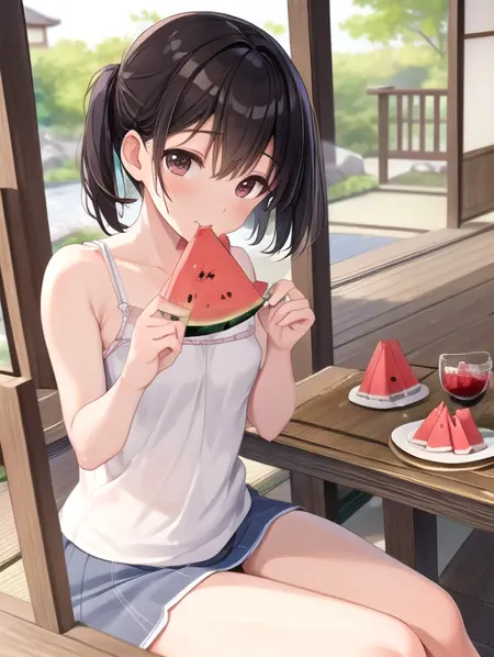 Action - Eating Watermelon - スイカで夏を満喫しよう!