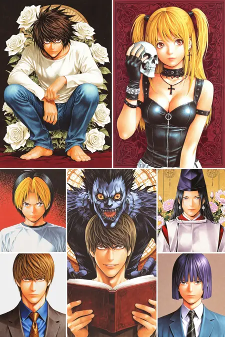 [illustrious XL] Takeshi Obata/小畑健 《Death Note》/《死亡笔记》《Hikaru no Go》/《棋魂》- Artist Style