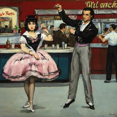 m4n3t,
Vincent Vega and Mia Wallace dance the twist at Jack Rabbit Slim's, an iconic 50s-themed diner. 