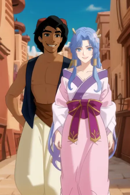 Aladdin x Excel Walter (Aladdin x Genjitsu Shugi Yūsha no Ōkoku Saikenki)