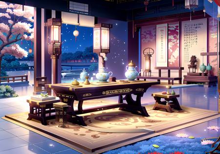 中式住宅,古建筑设计,室内