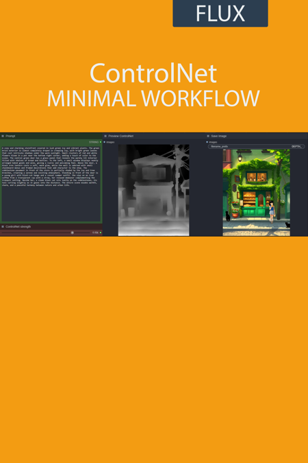 Controlnet v3 simple workflow FLUX | UPSCALE | LORA | GGUF | CIVITAI Metadata 🟢 v5.0