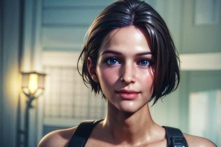 1girl,portrait of beautiful Jill Valentine, smile, garden, volumetric lighting,best quality, masterpiece, film grain, (lens distortion:0.7), (chromatic aberration:0.7), intricate, volumetric lighting, realistic, realistic lighting, cinematic, 8k, cinematic lighting, masterpiece, perfect, hyper-detailed, photorealistic, intricate details, stop motion, tonemapping, sharp focus, hyper detailed, trending on Artstation, jiva, <lora:sxz-jiva-nsfw:0.8>