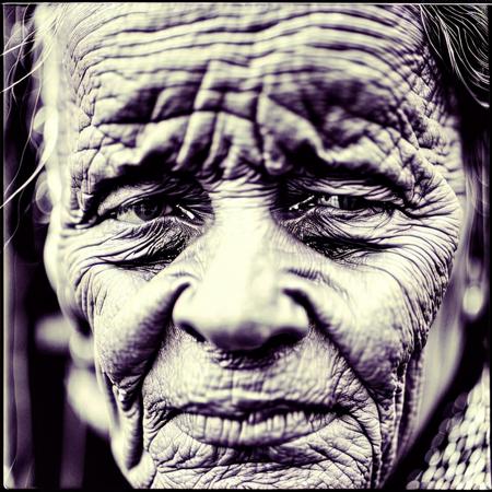 photograph close up portrait 65-year-old woman homeless, serious, cinematic, 4k epic detailed photograph shot bokeh cinematic hbo dark moody black and white Leica 50mm, Kodak portra 800, f1. 4, golden hour