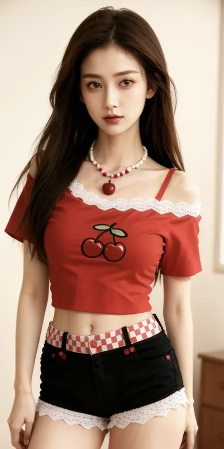 Cherry print clothes