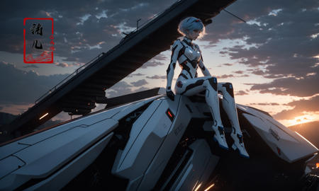 Epic CG masterpiece, AYANAMI REI,hdr,dtm, full ha, Sitting on mecha device, 8K, ultra detailed graphic tension, dynamic poses, stunning colors, 3D rendering, surrealism, cinematic lighting effects, realism, 00 renderer, super realistic, full - body photos, super vista, super wide Angle, HD,
(Short light blue hair:1.2)(red eyes:1.3)solo,
<lora:~Q?-~lN= AYANAMI REI:0.9>