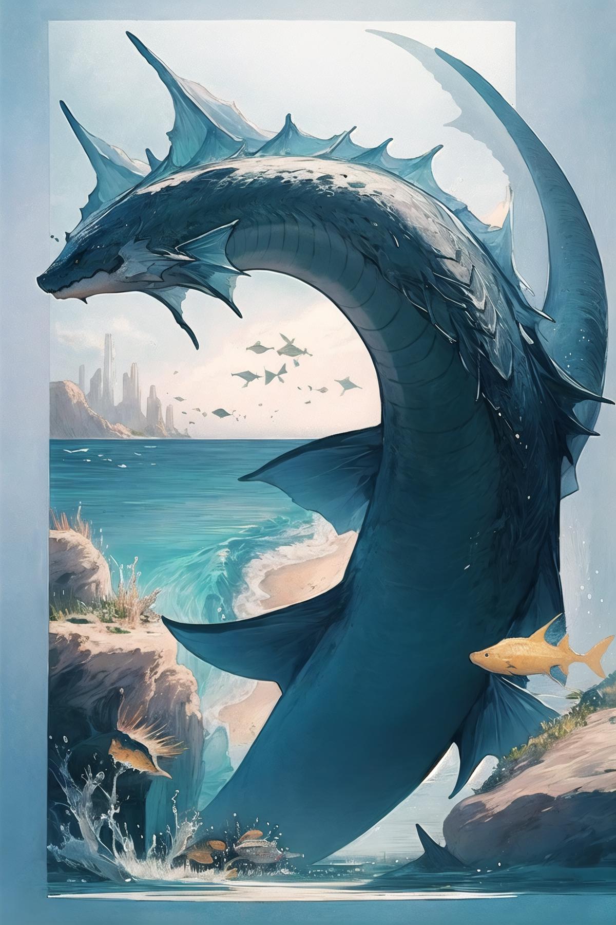 [LoRA] Sea dragon / 海竜 Concept (With dropout & noise version) image by L_A_X