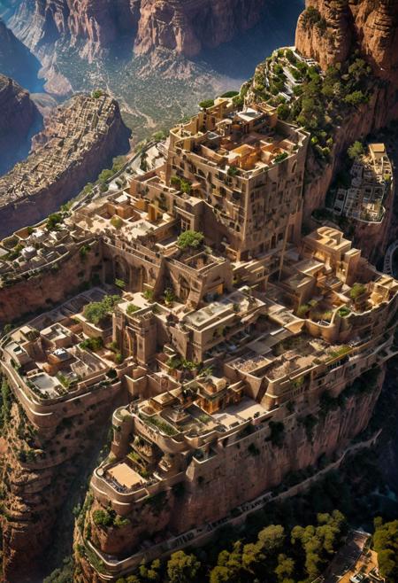 (The colonial city of the future, in the mist-filled Grand Canyon, on an unknown Earth-like planet, 2 moon on sky, Spaceship flight connects colonies, waterfulls:1.3), (Machu Picchu, a mountain settlement, incredibly spectacular:1.2), (Mario Botta:1.3), (avant-garde, future, reality, science fiction, photorealistic), (modern architecture:1.2), 
(Large Files, Ultra Realistic, 8K, 16k, FHD, HD, VFX, Perfect, Photography, composition, Architecture Sales Photography, Architecture Competition, Ultra High Resolution, Cinematography, High Resolution Image:1.1), (dramatic lighting, direct sunlight, ray tracing, clear shadow:1.2),  (real landscape:1.1), (blurred background:1.0), (urban background, more_details) ,
ac_neg1, great lighting, clear, hillscastel, extrusionbuilding, vertical