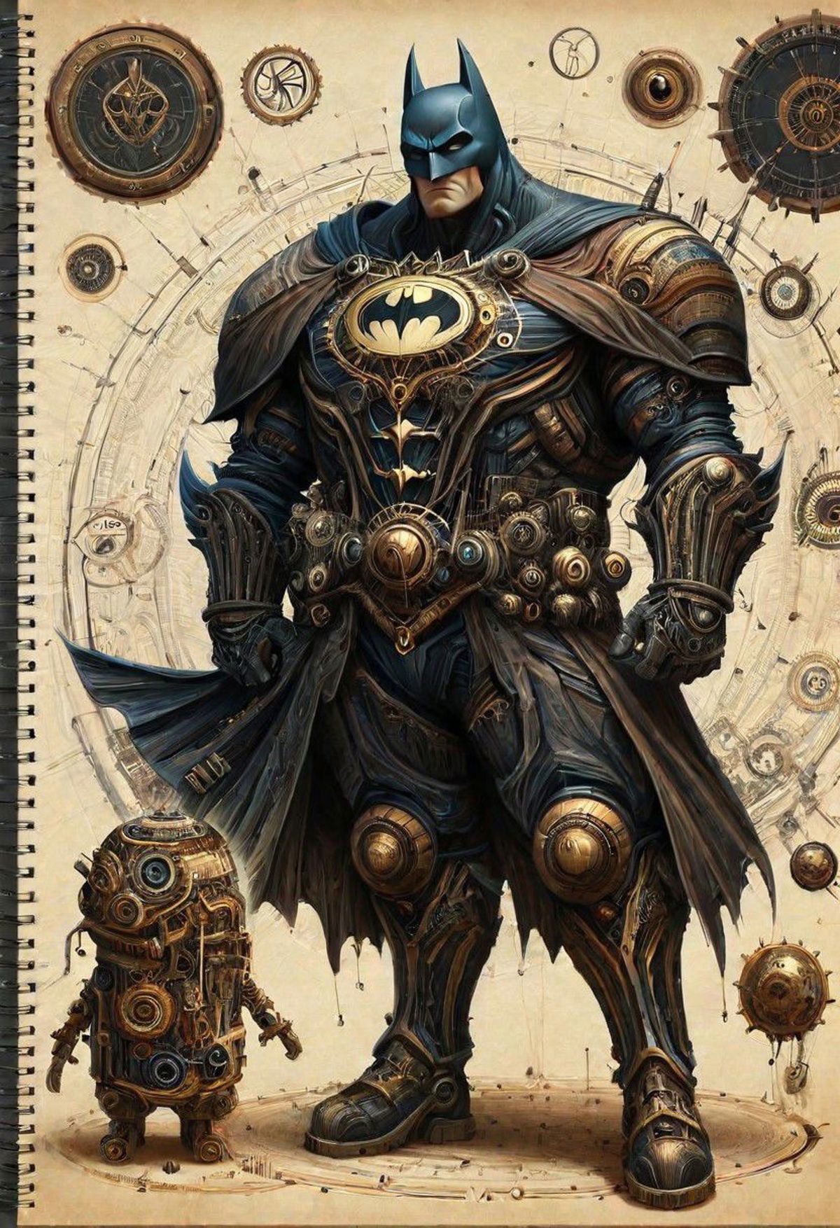 Batman Superhero Artwork with Steampunk Elements