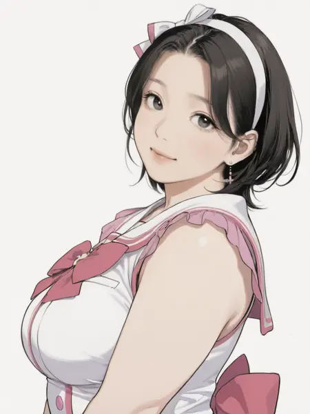 (Illustrious)Original_japanese_milf_pink_maid_costume_Kumiko