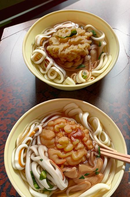 masterpiece, best quality, ultra-detailed, illustration,
IKUdon, noodles, food focus, still life, food, realistic, bowl, meat, chopsticks, realistic,
 <lora:IshidaKeiran:1>