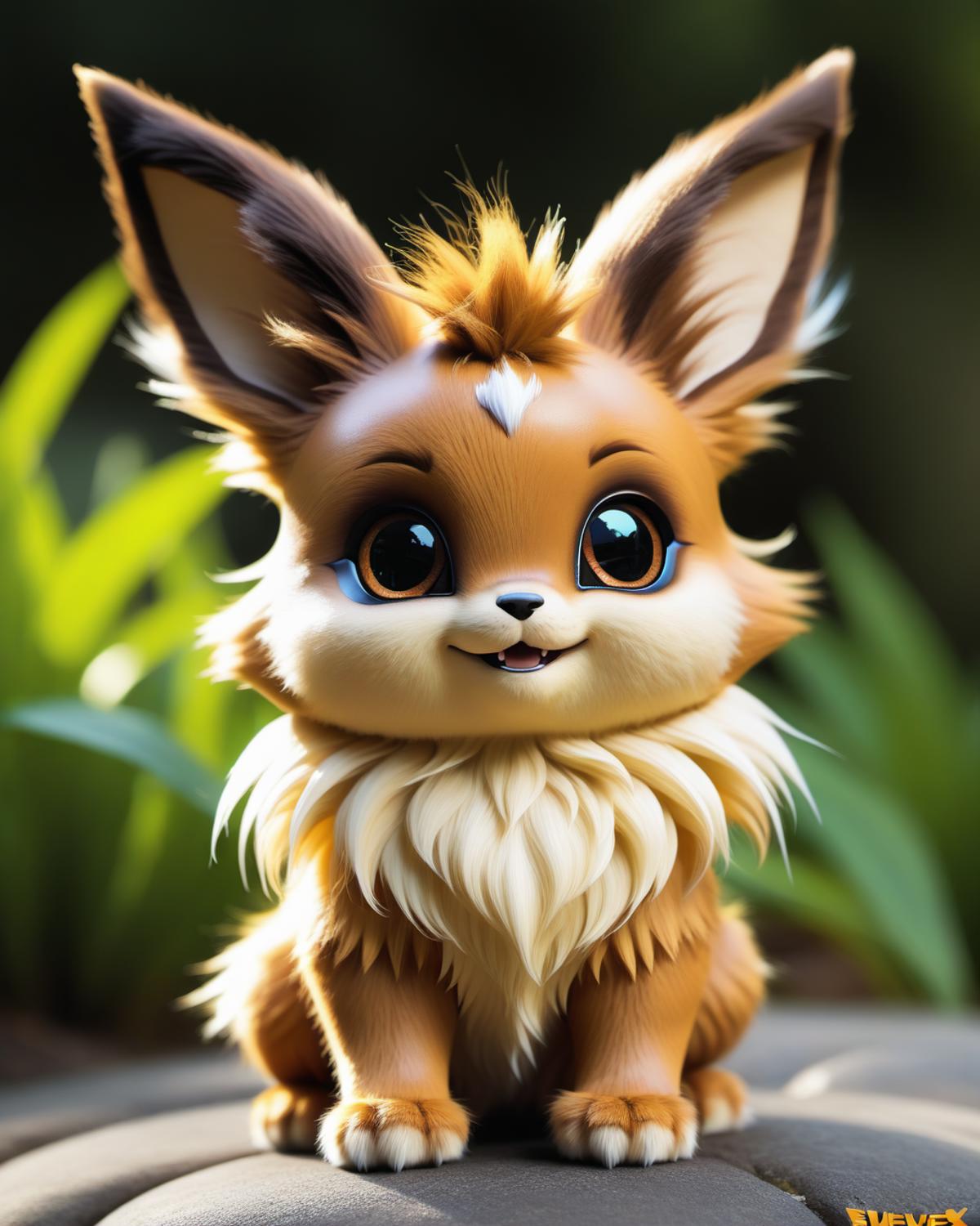 arien monster,cute monste, masterpiece, hd, realistic eevee