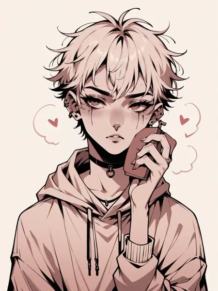 Vixon's Anime/Manga Styles - Bold Anime BW/Pink