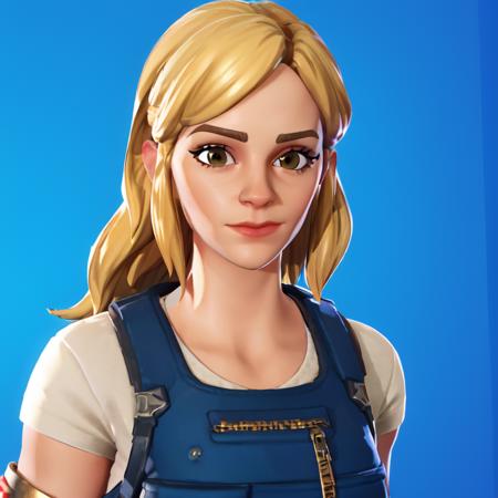 <lora:FortSketcherAlpha:0.8>, (EmWat69), 1girl, female, portrait, blonde hair, long hair, light brown eyes, pupil, (cycles render:1.3), caustics, blue background, (glossy:0.56), (artstation:0.81), unreal engine, fortnite